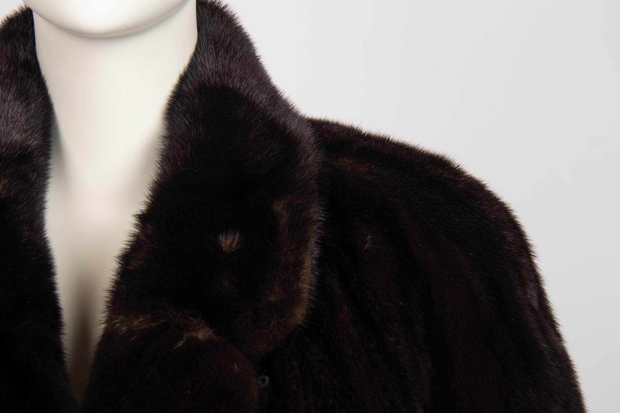 Two Fur Coats: J. Mendel Sable and Black Onyx Mink, with J. Mendel Headband