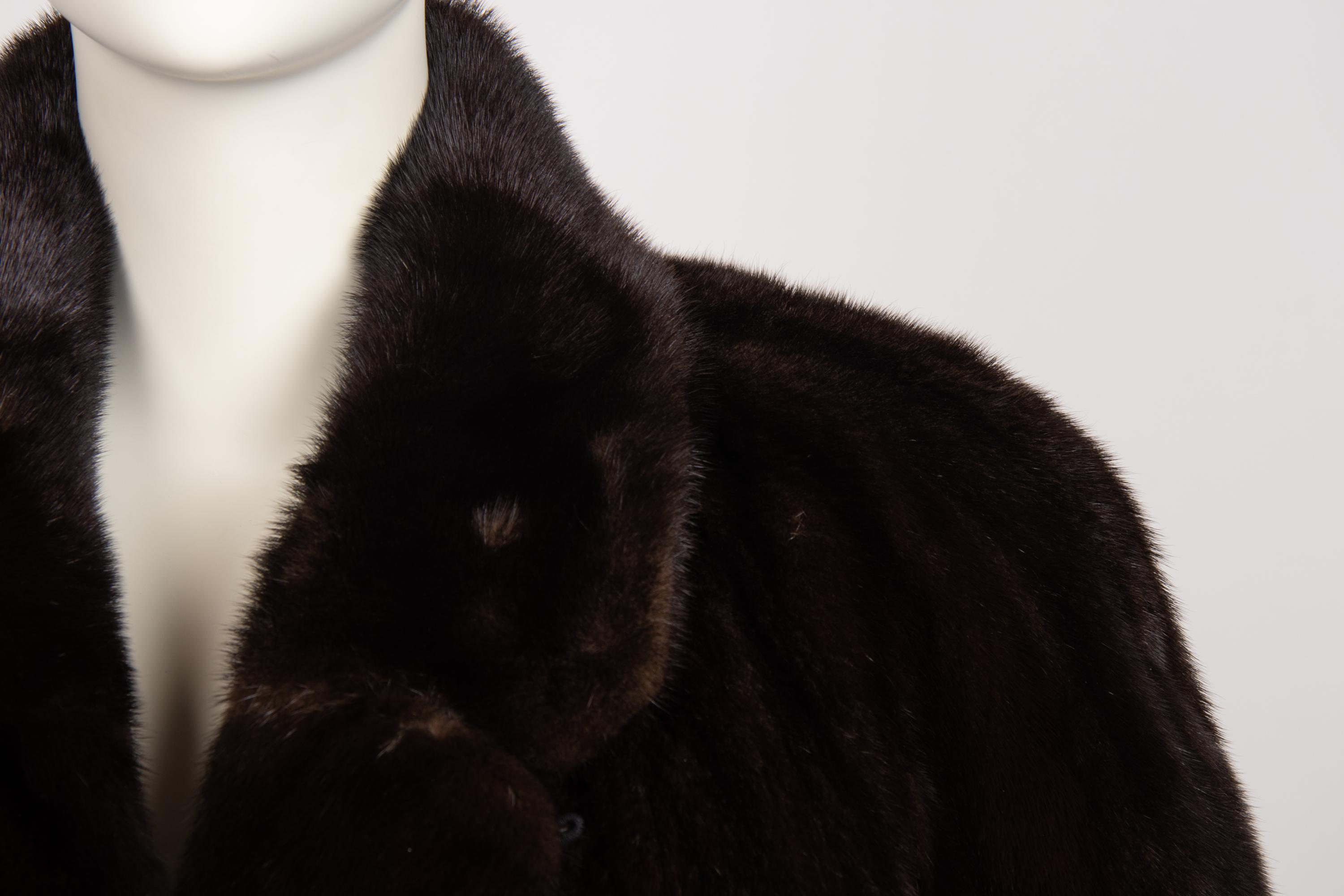 Two Fur Coats: J. Mendel Sable and Black Onyx Mink, with J. Mendel Headband