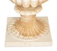 A Pair of Cast Stone Campana Urns