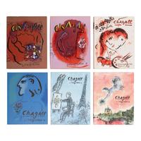 Chagall, Marc (1887-1985). The Lithographs of Chagall . Vol. I: Paris: Andre Sauret, 1960; Vol. II: Paris: Andre Sauret, 1963; Vol. III: Paris: Andre Sauret, 1969; Vols. IV, V and VI: Monte Carlo: Andre Sauret, 1974, 1984, 1986.