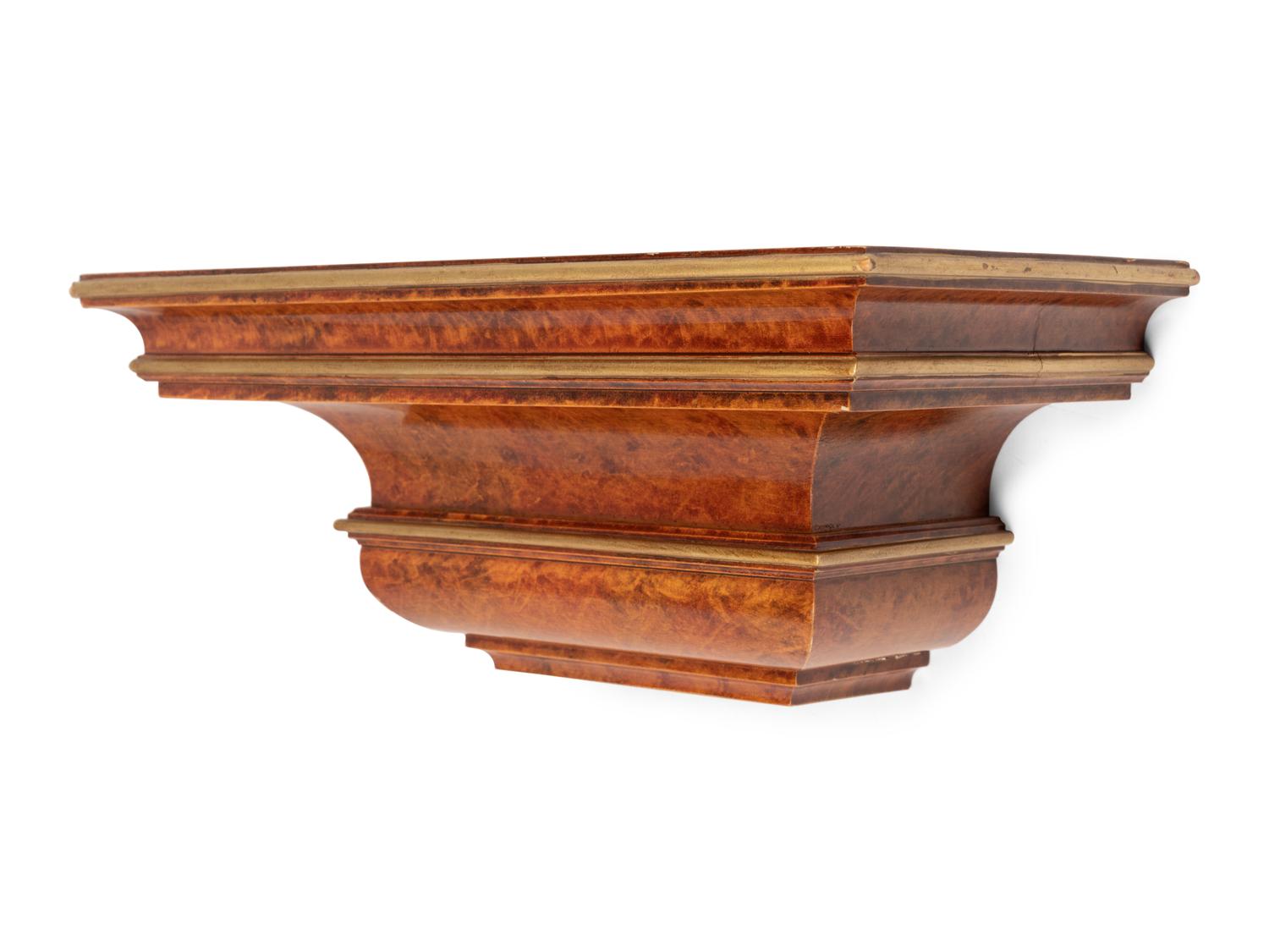 A Pair of Contemporary Gilt Painted Wall Brackets