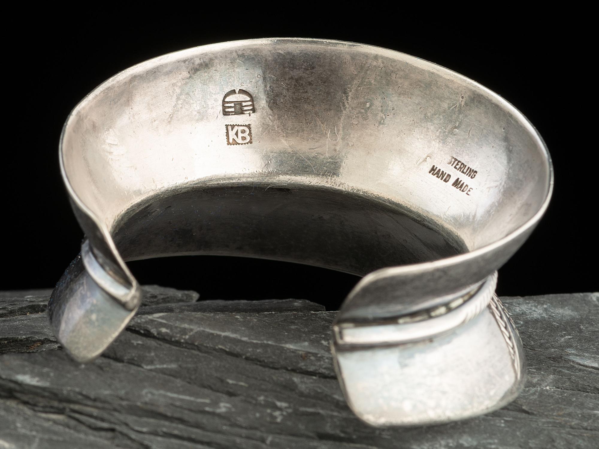 Abstract Sterling Silver Cuff Bracelet