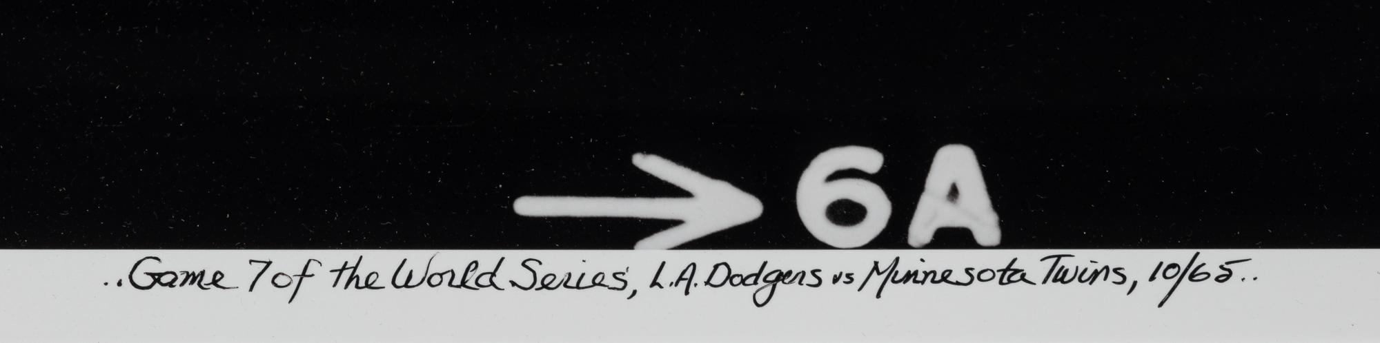 Walter Iooss Jr. (born 1943) Sandy Koufax pitches in game 7 of the World Series, Dodgers vs. Twins, Thursday, October 14th, 1965, Minneapolis
