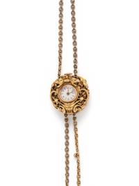 YELLOW GOLD PENDANT WATCH