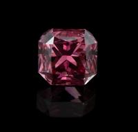 A 0.52 Carat Radiant Cut Fancy Deep Pink Diamond,