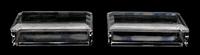 A Pair of Val St. Lambert Crystal Covered Boxes Width 8 inches. — 20TH CENTURY