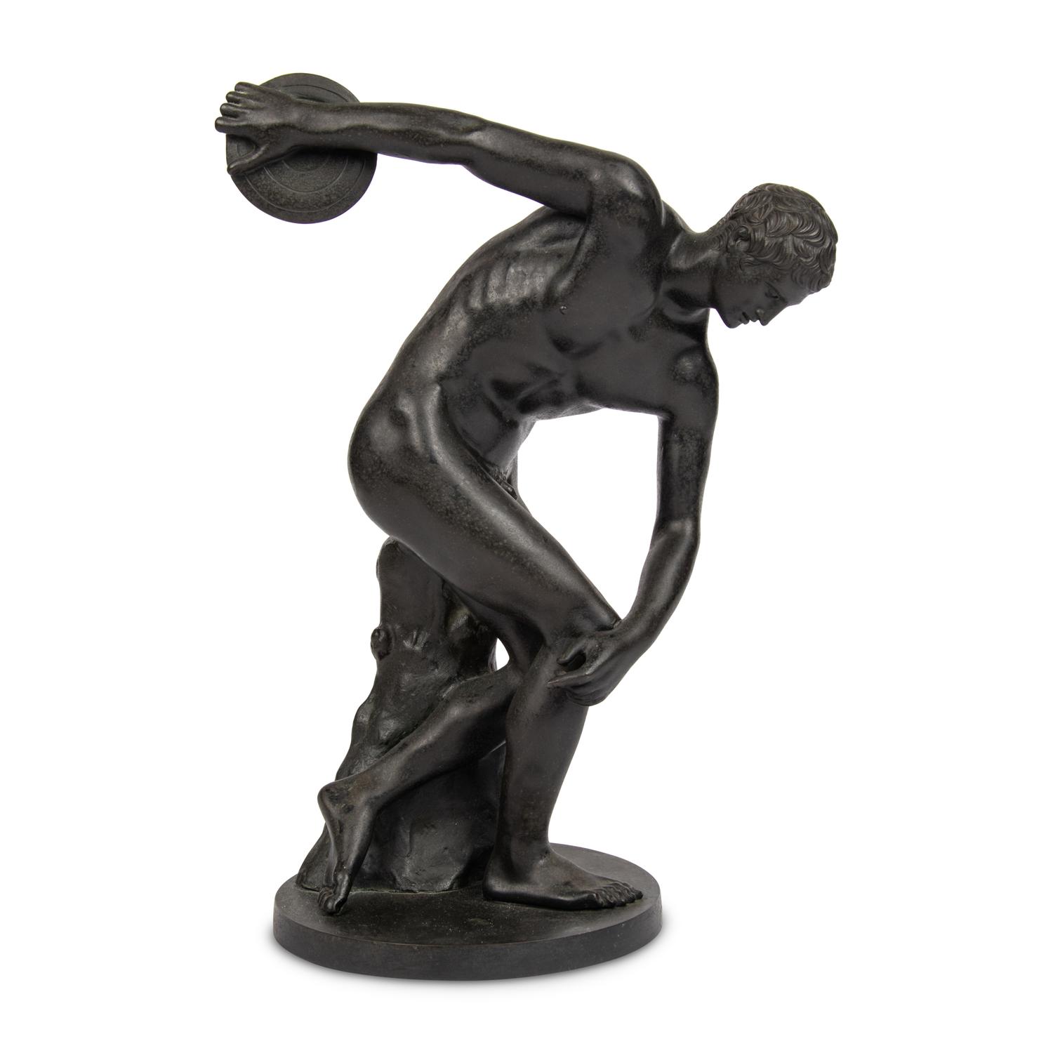 A Grand Tour Bronze Figure of Discobolos