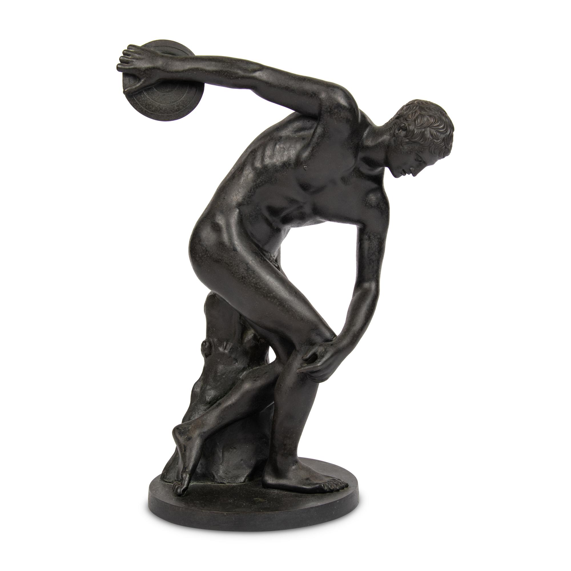 A Grand Tour Bronze Figure of Discobolos