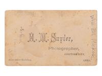 [HICKOK, James Butler "Wild Bill" (1837-1876)]. CDV of Wild Bill Hickok. Junction City, KS: A.M. Snyder, [ca 1870s].