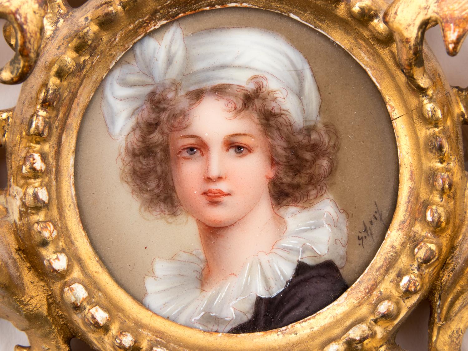 Four Continental Painted Porcelain Plaques