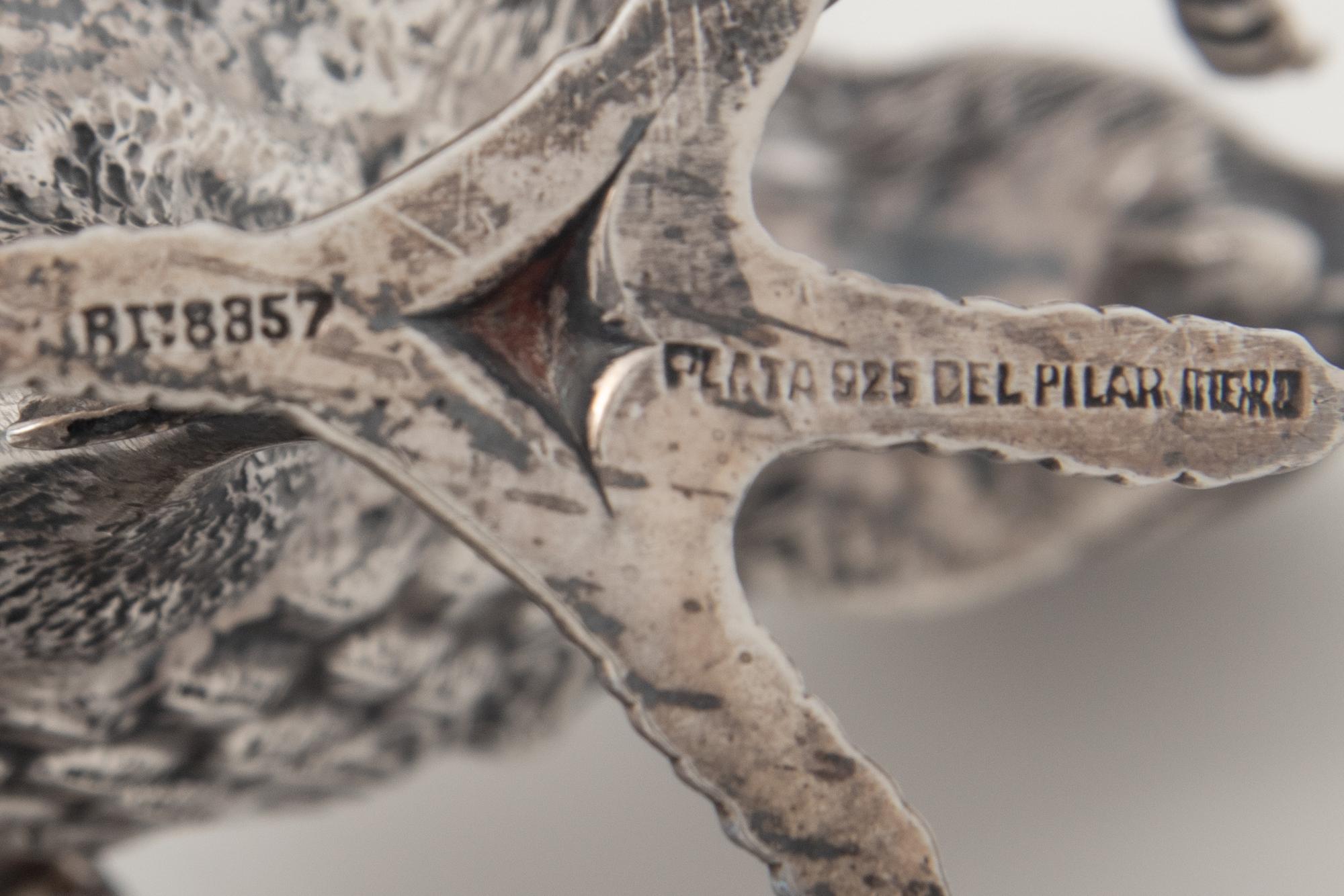 A Pair of German Silver Figures of Fighting Cockerels