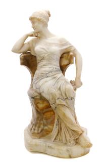 An Italian Alabaster Figure, 19TH CENTURY, Height 21 1/2 inches. — 19TH CENTURY,