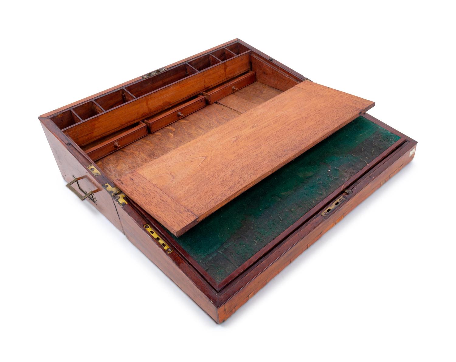 A George III Inlaid Mahogany Lap Desk