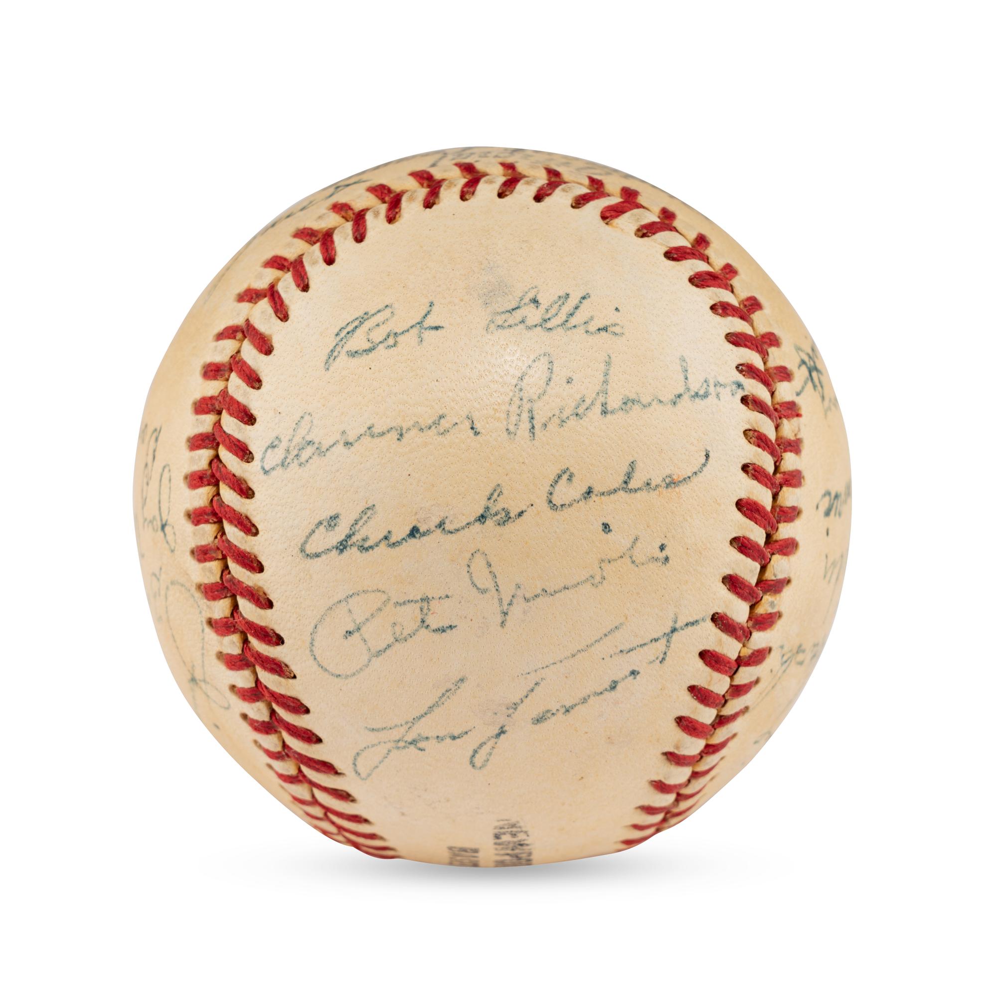 A 1951 Newport News Dodgers Team Signed Autograph Baseball