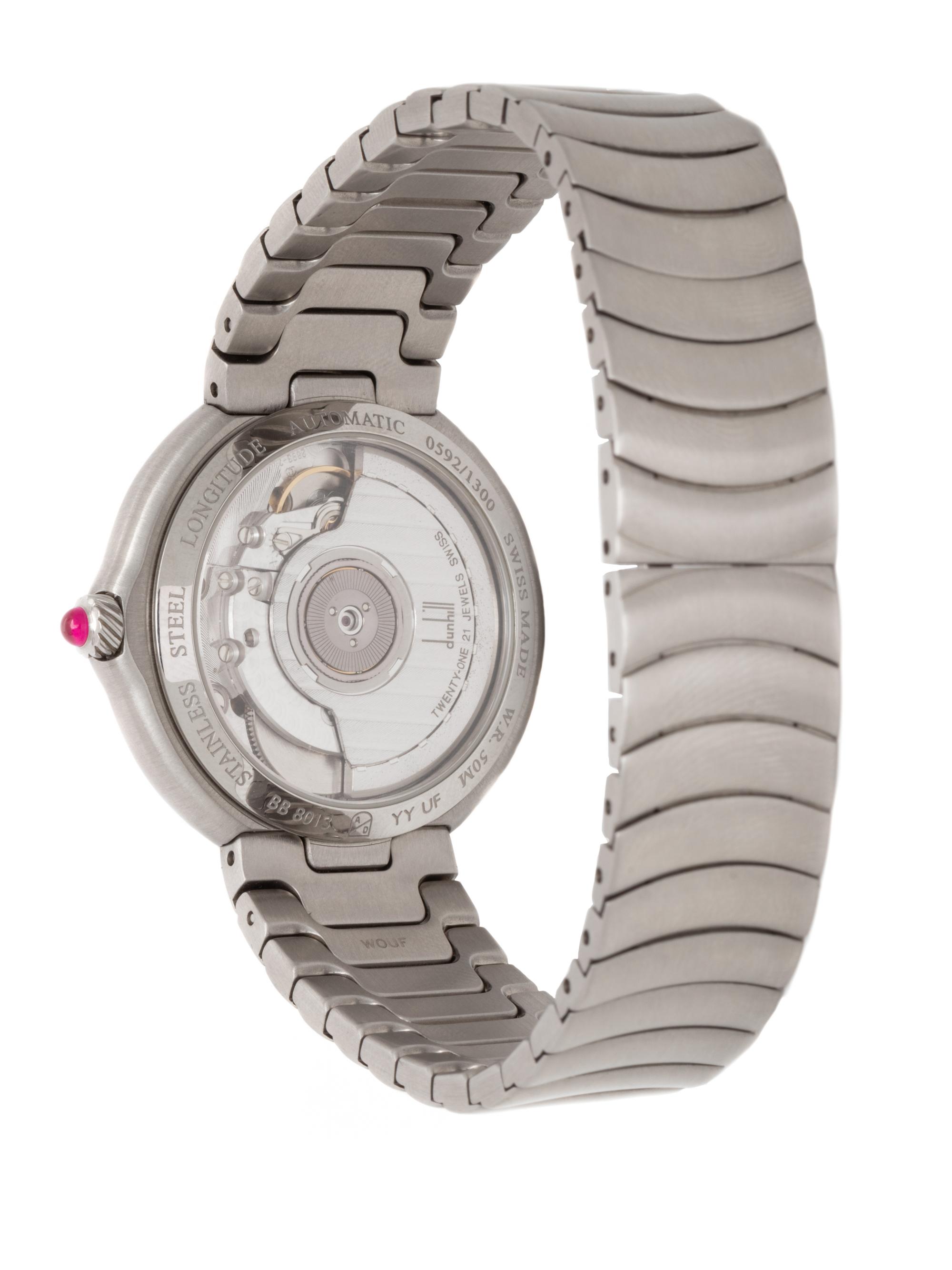 ALFRED DUNHILL, STAINLESS STEEL 'LONGITUDE MILLENNIUM' WATCH