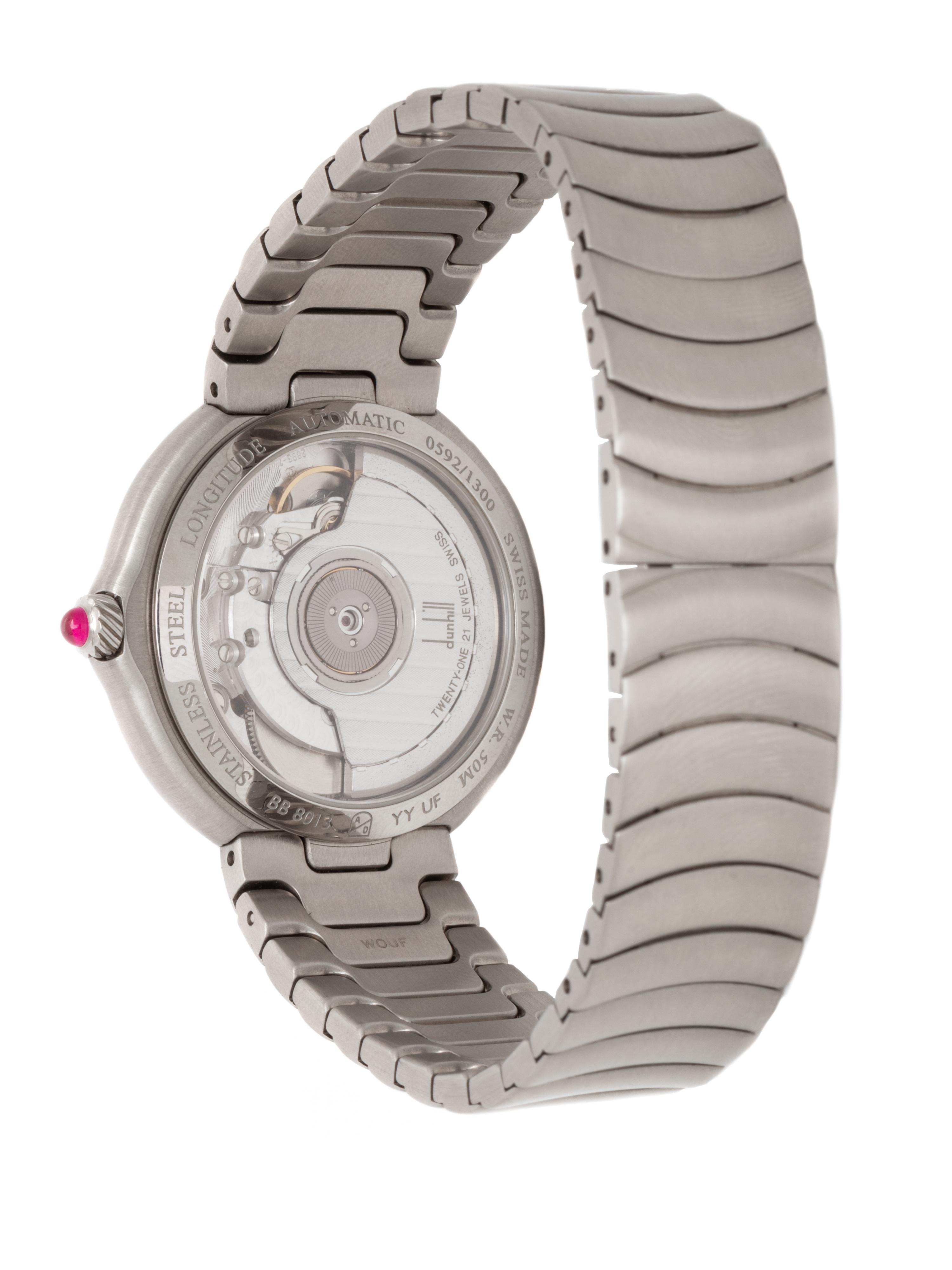 ALFRED DUNHILL, STAINLESS STEEL 'LONGITUDE MILLENNIUM' WATCH