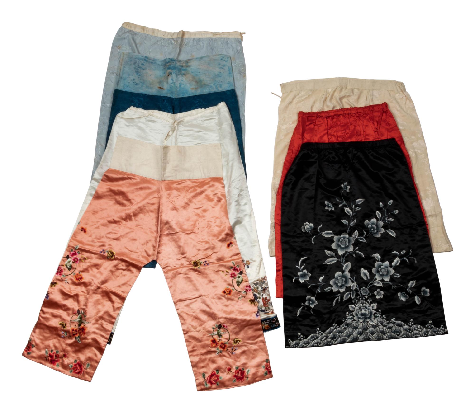 11 Chinese Embroidered and Woven Silk Clothing Articles