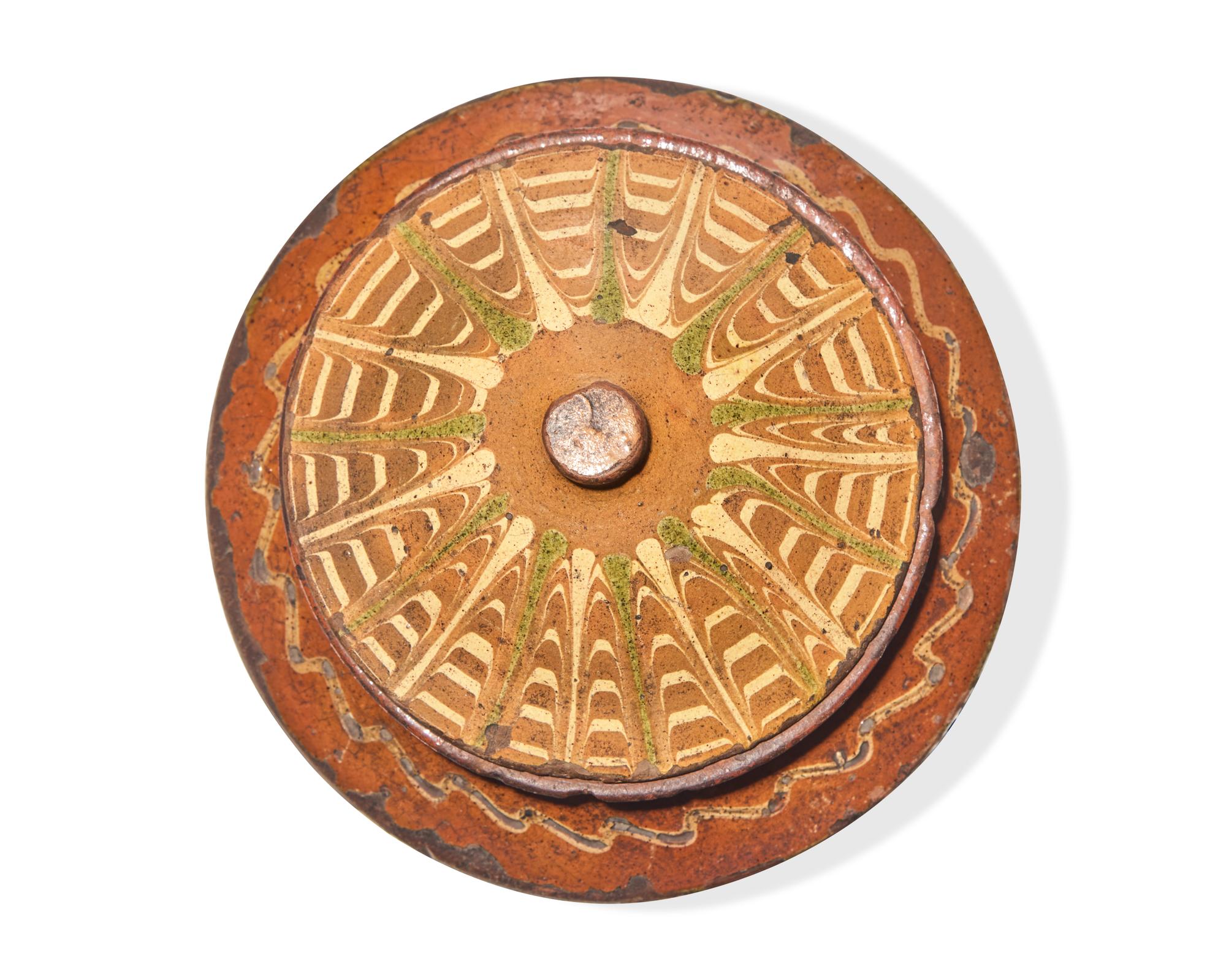A Glazed and Slip-Decorated Redware Jar, Pennsylvania, 19th Century