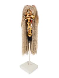 A Japanese Jeweled and Lacquered Lion Dance Mask — 20TH CENTURY