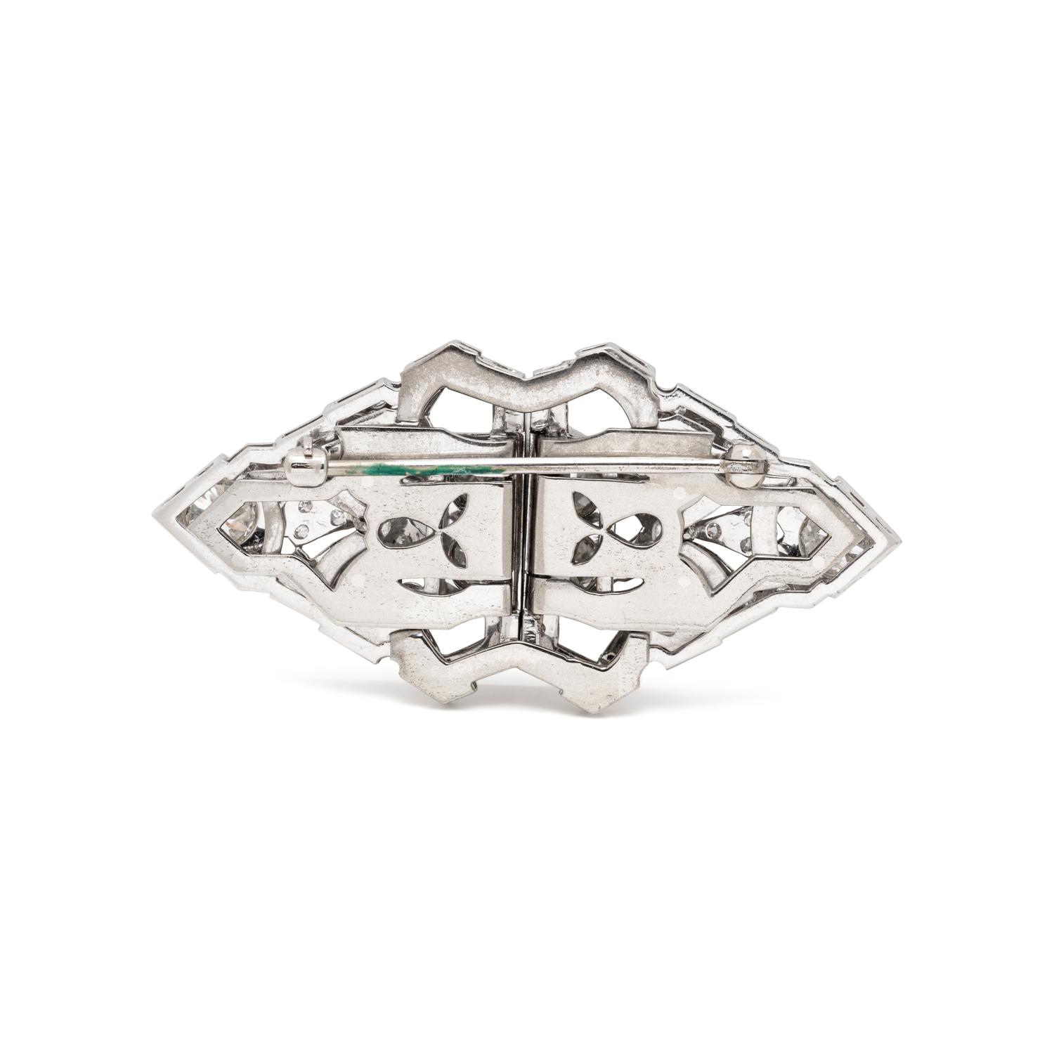 ART DECO, DIAMOND CONVERTIBLE DRESS CLIPS