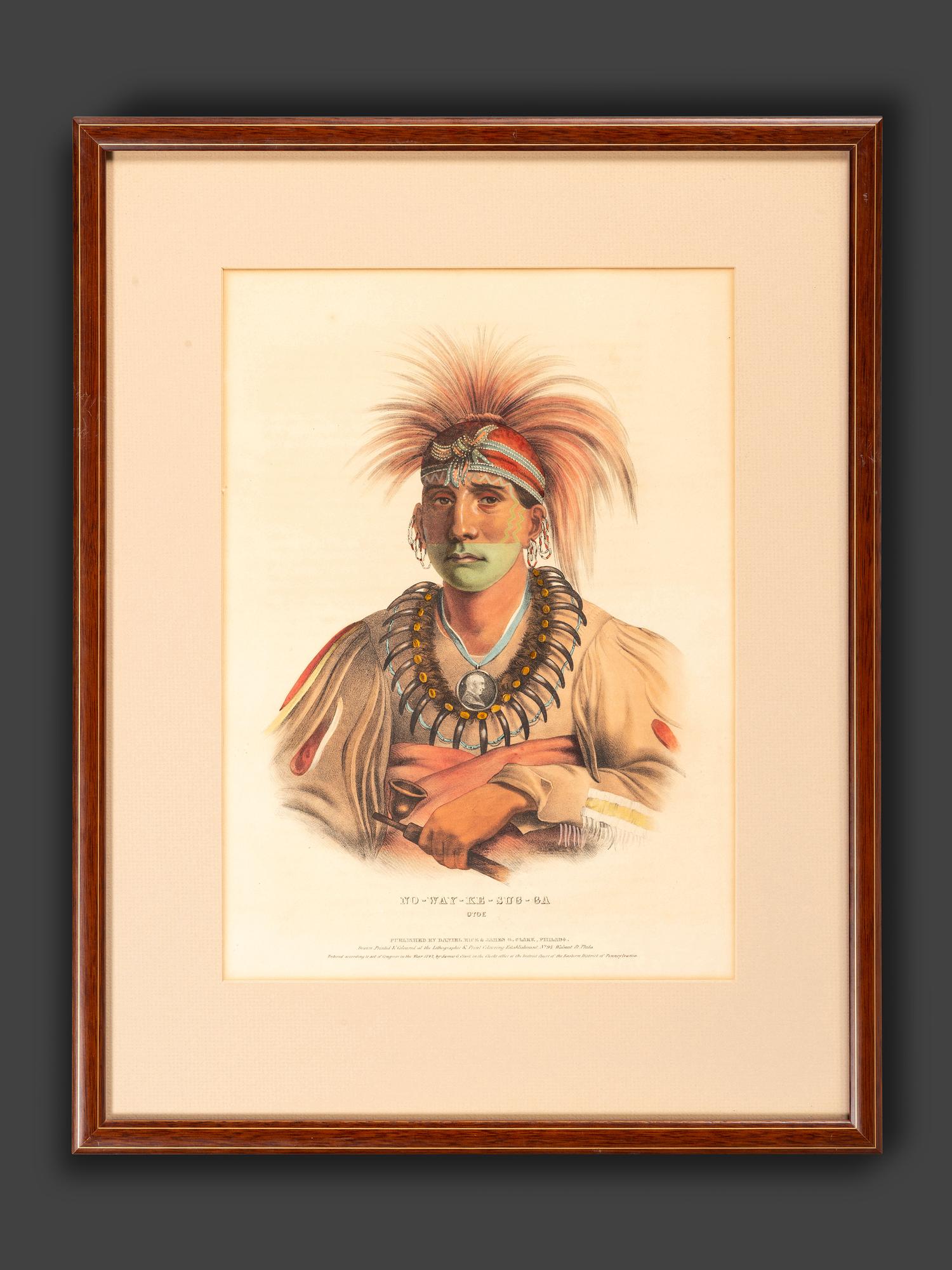 Six Hand-Colored Lithographs by McKenney and Hall