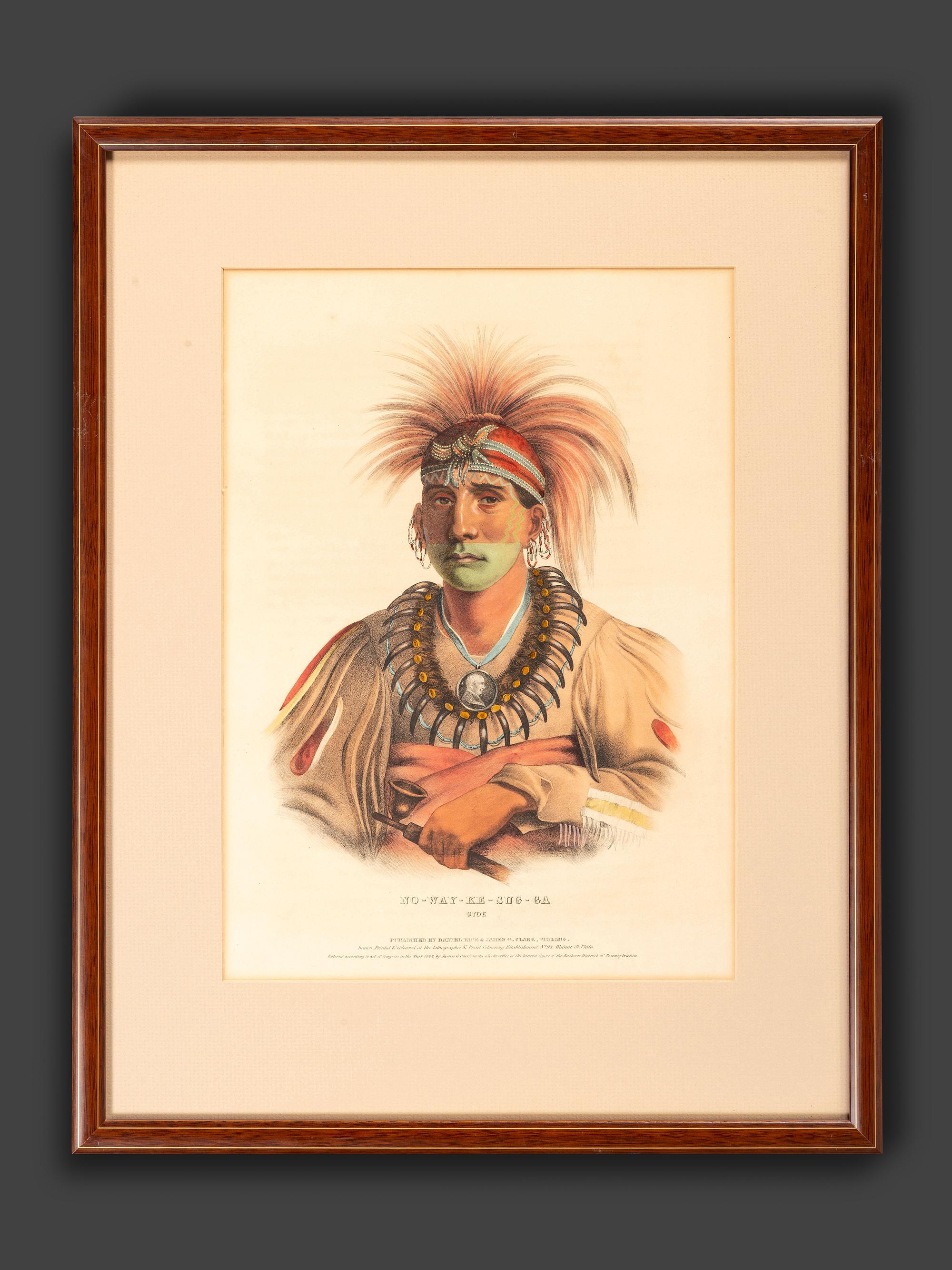 Six Hand-Colored Lithographs by McKenney and Hall