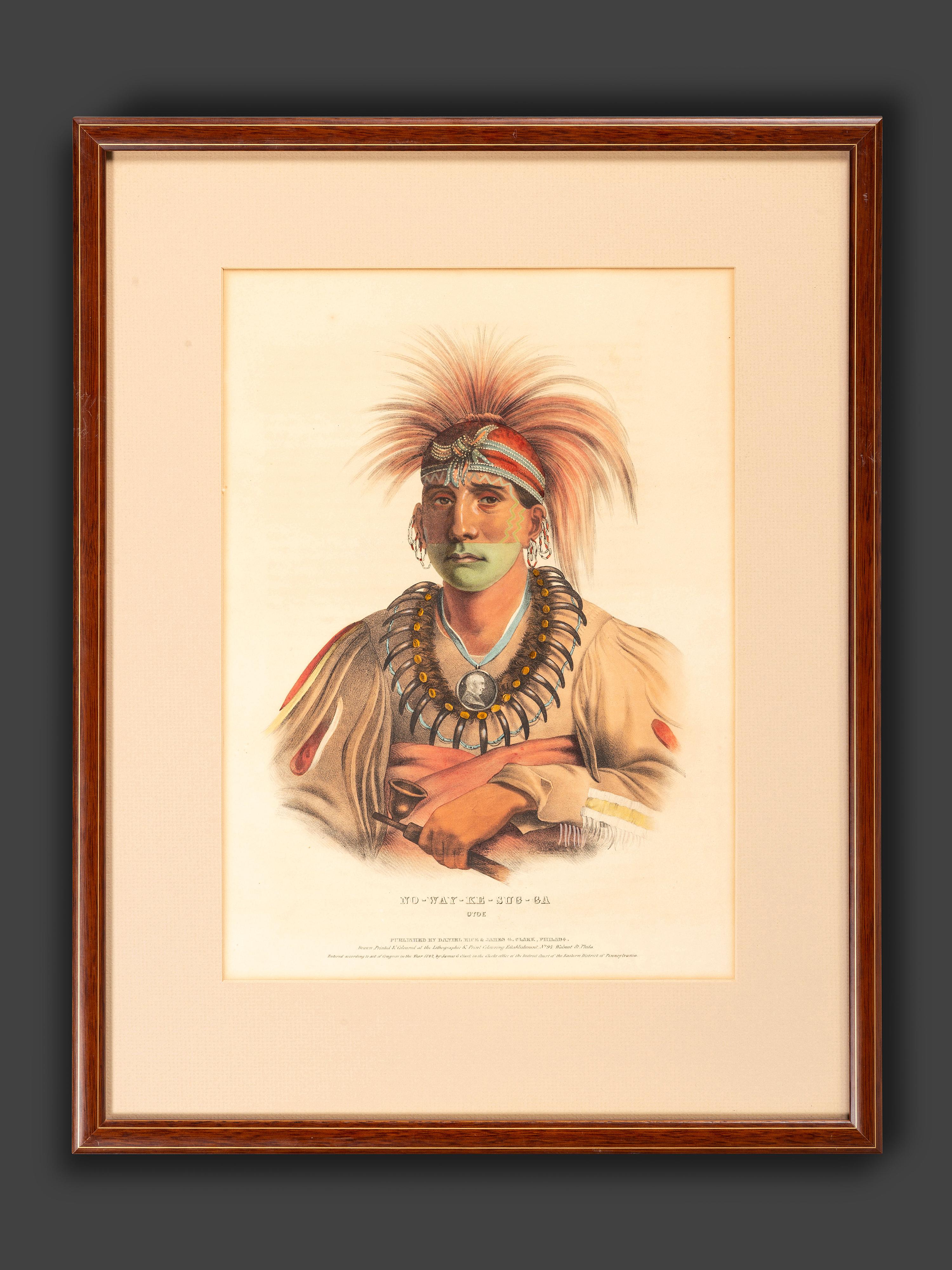 Six Hand-Colored Lithographs by McKenney and Hall