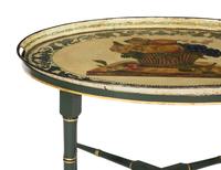 A Regency Style Painted Tole Tray Top Table