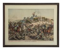 [CIVIL WAR]. KURZ & ALLISON, printers. A group of 2 Civil War prints, incl. Battles of Nashville and Vicksburg.