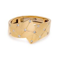 YELLOW GOLD AND DIAMOND BANGLE BRACELET