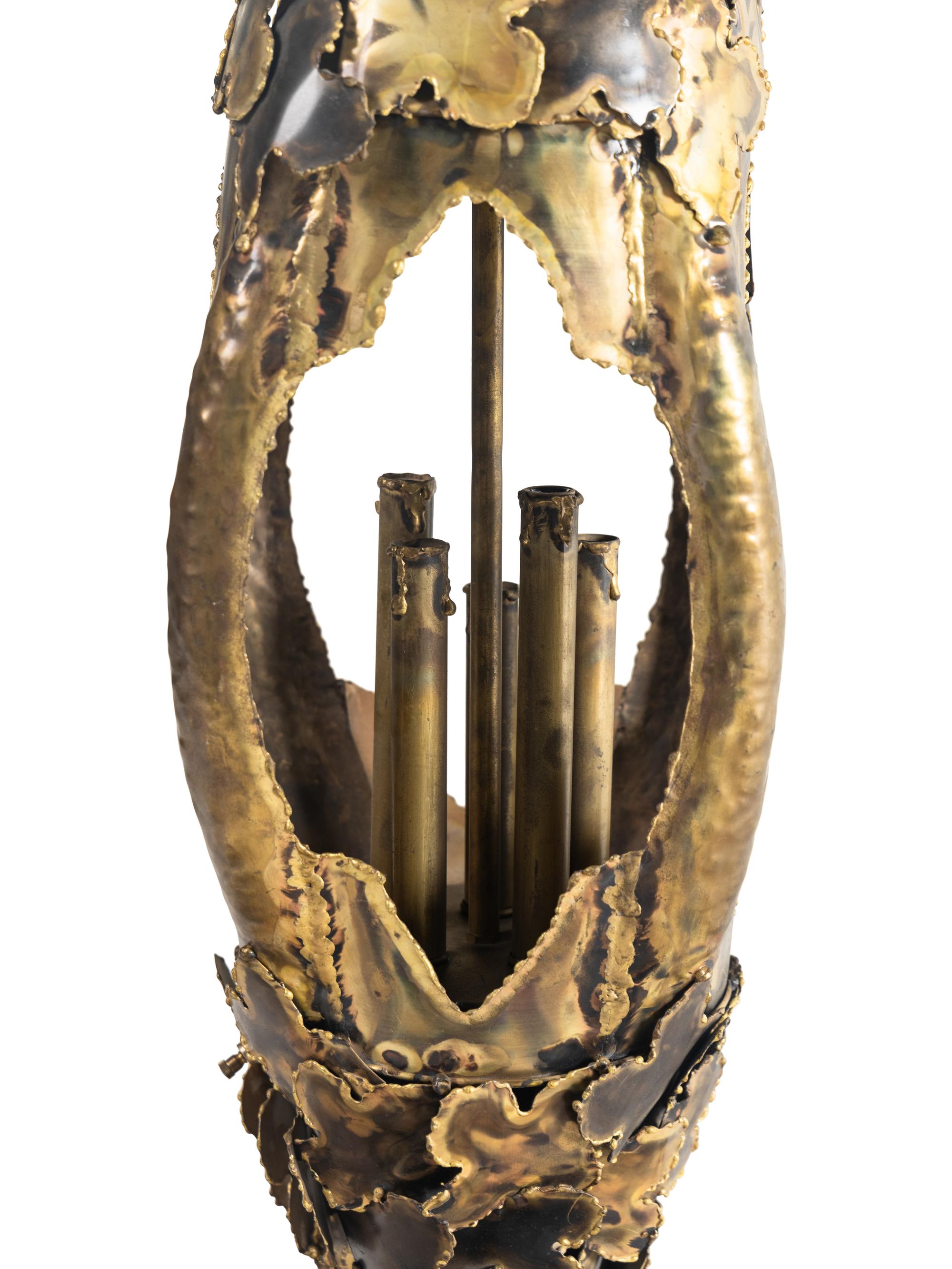 Brutalist Chandelier, c. 1970 Feldman, USA