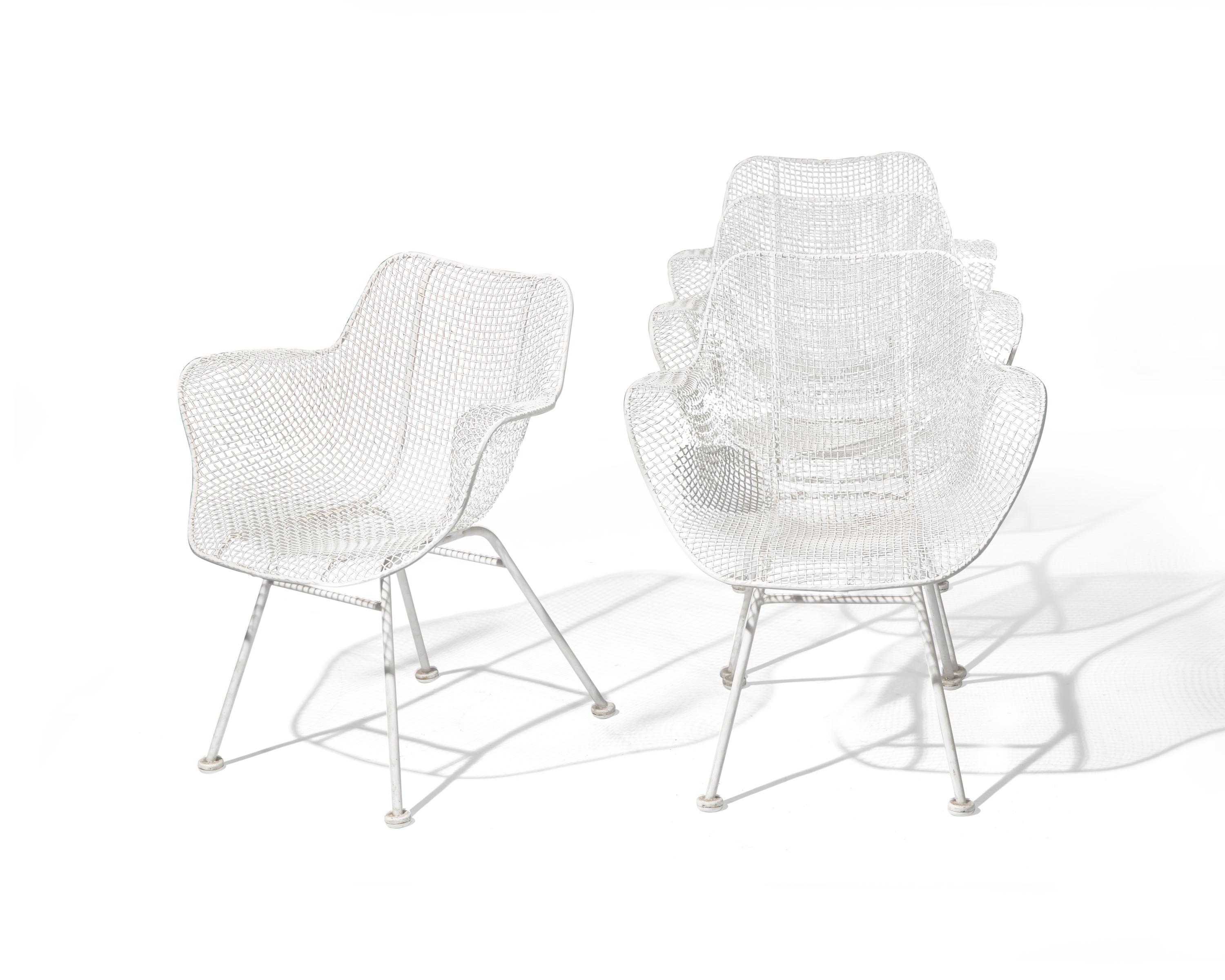 Four Sculptura Patio Chairs Woodard Furniture Company, USA