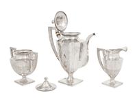 An American Silver Three-Piece Coffee Service