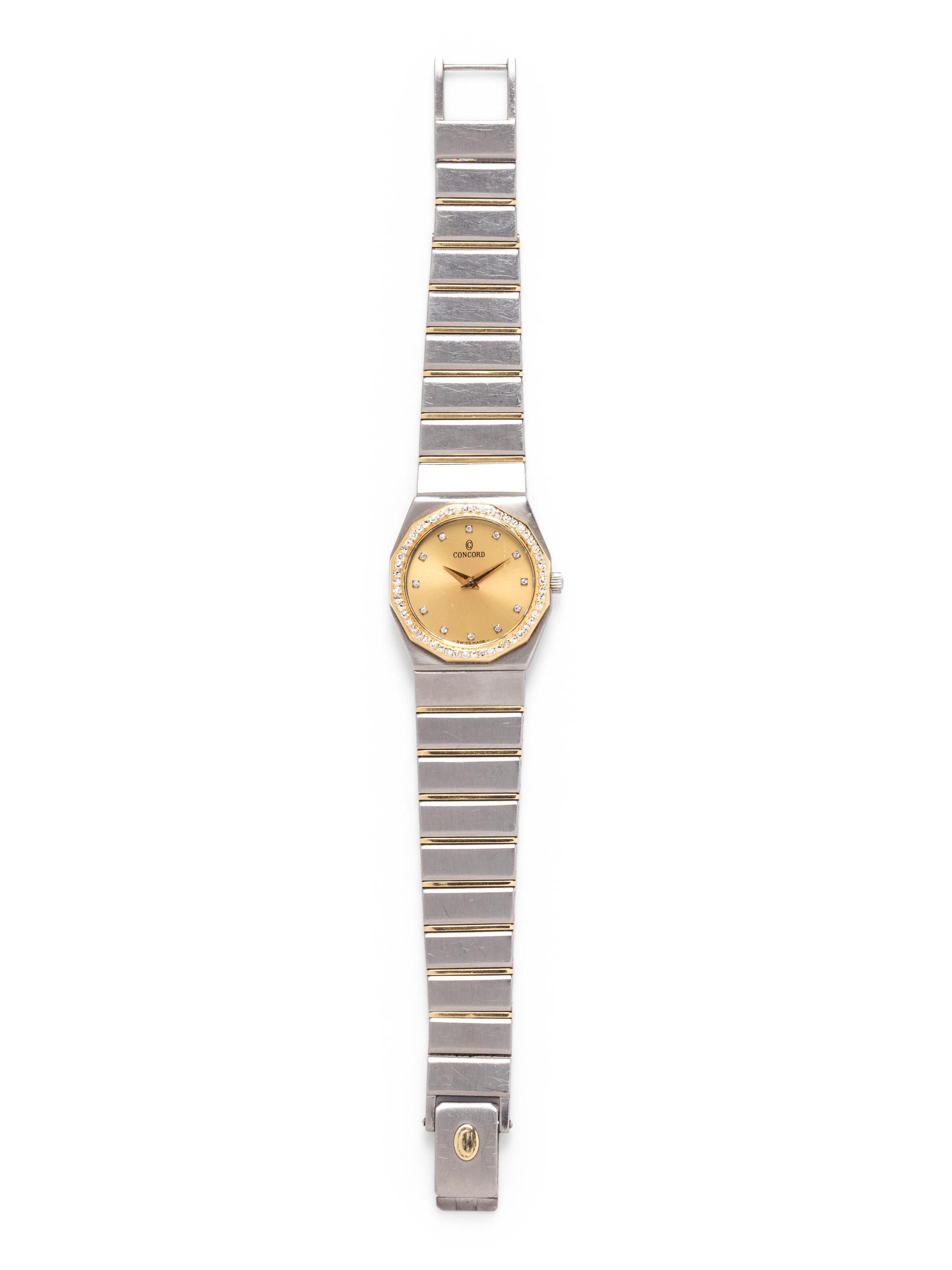CONCORD, STAINLESS STEEL, 18K YELLOW GOLD AND DIAMOND 'MARINER' WRISTWATCH
