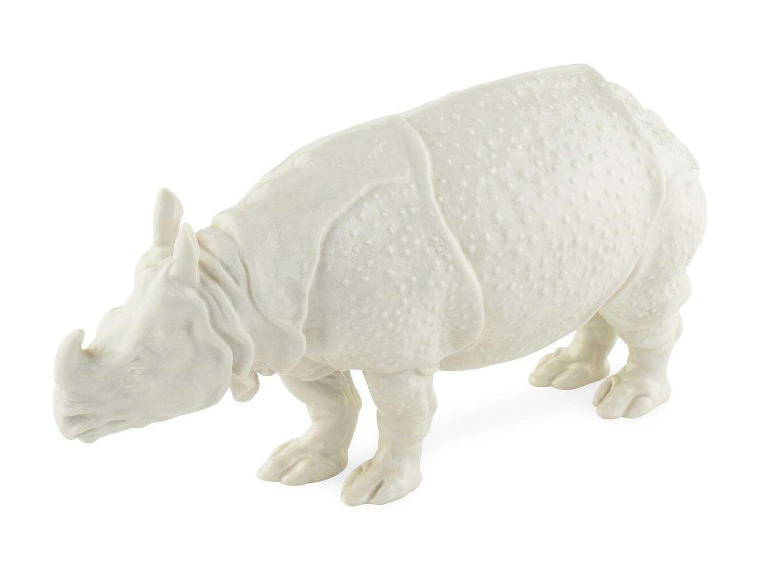 A Nymphenburg Porcelain Clara Rhinoceros