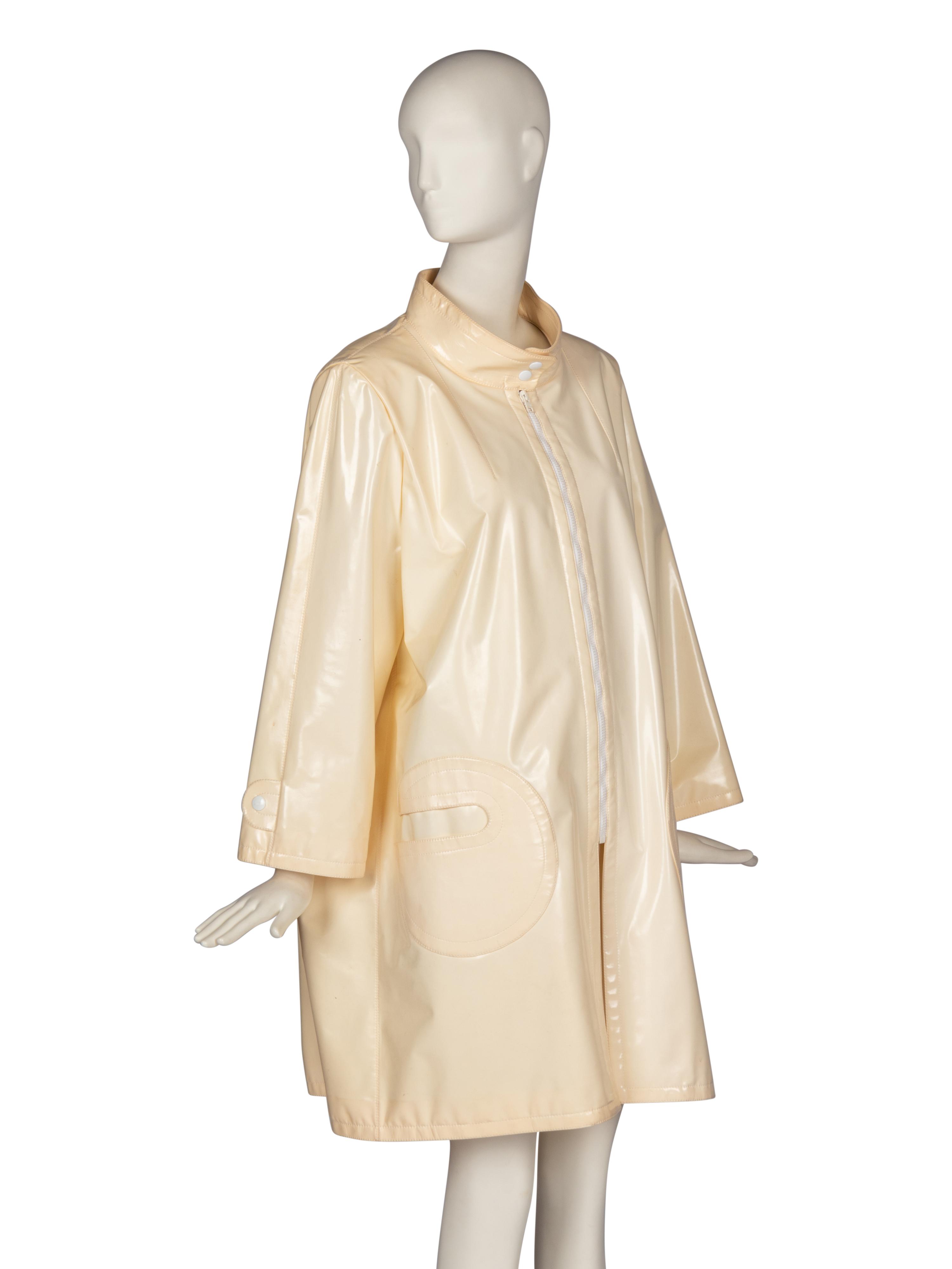 Vinyl Raincoat Attributed to Pierre Cardin Haute Couture