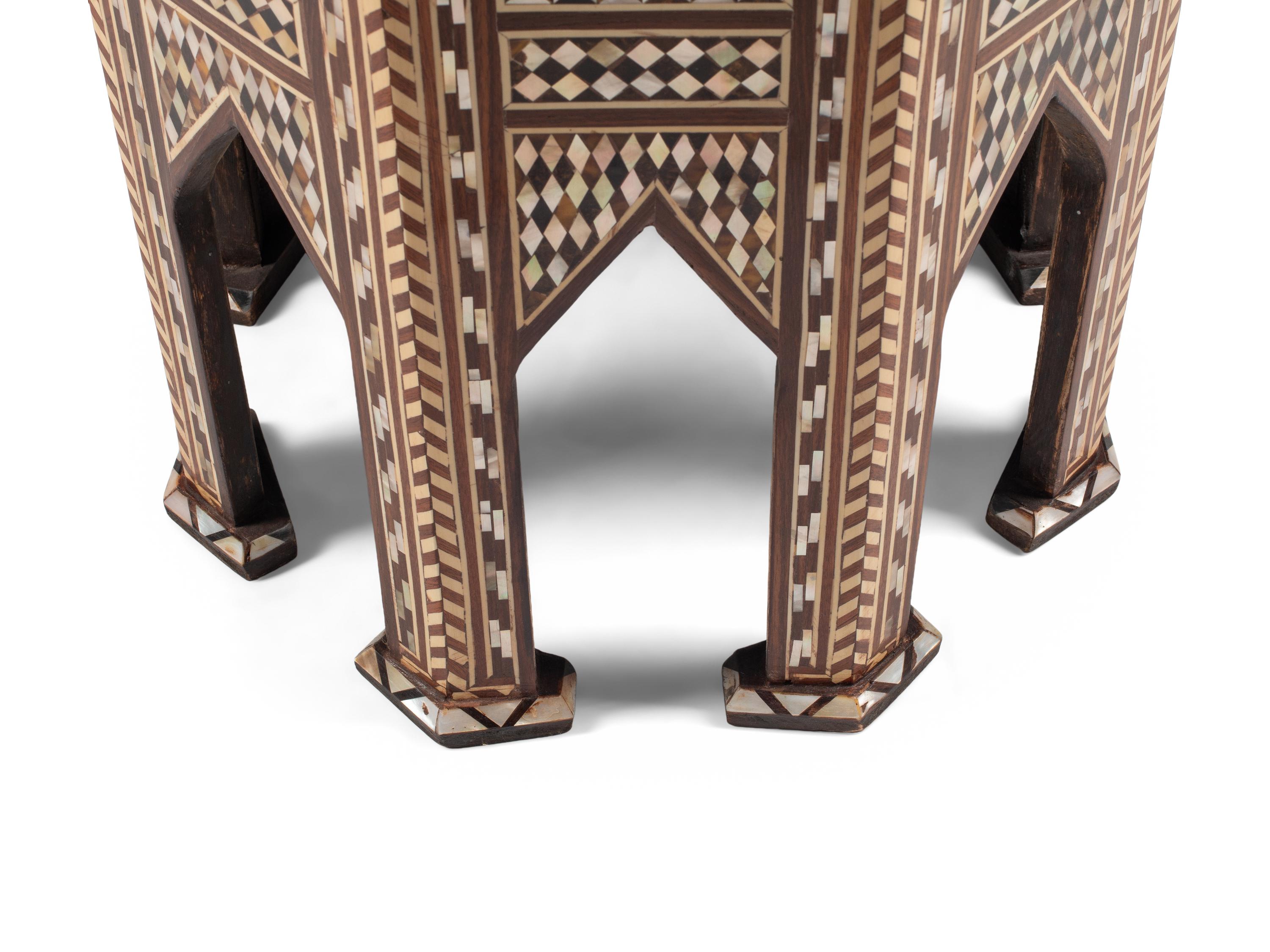 A Pair of Levantine Mother-of-Pearl Inlaid Side Tables
