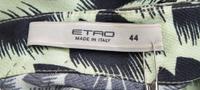 An Etro Green and Black Silk Print Blouse, Size 44.