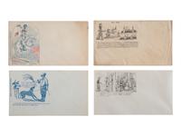 [CIVIL WAR]. A group of 10 illustrated covers featuring political cartoons depicting African American subjects.