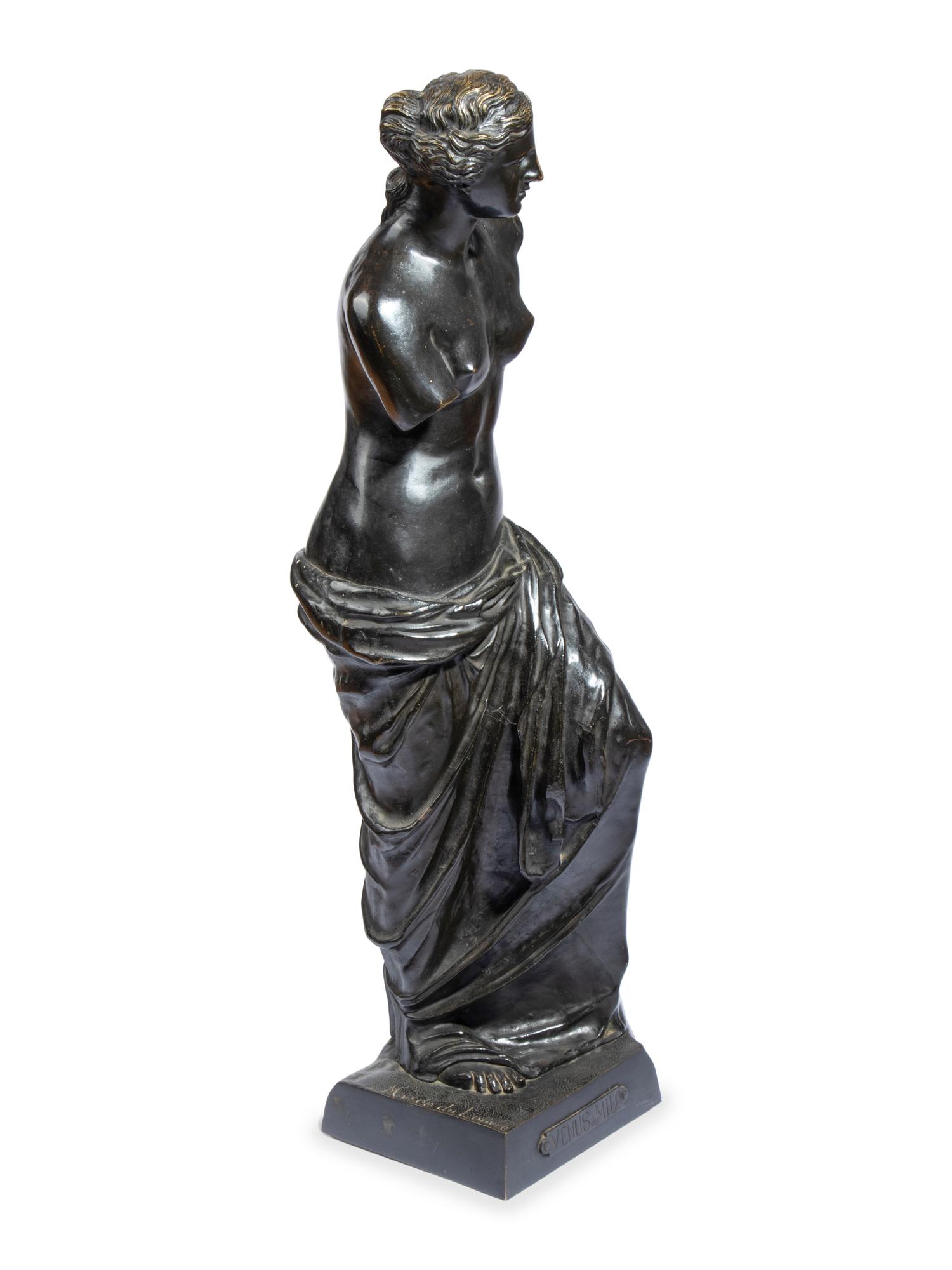 A Large Patinated Bronze Figure of Venus de Milo