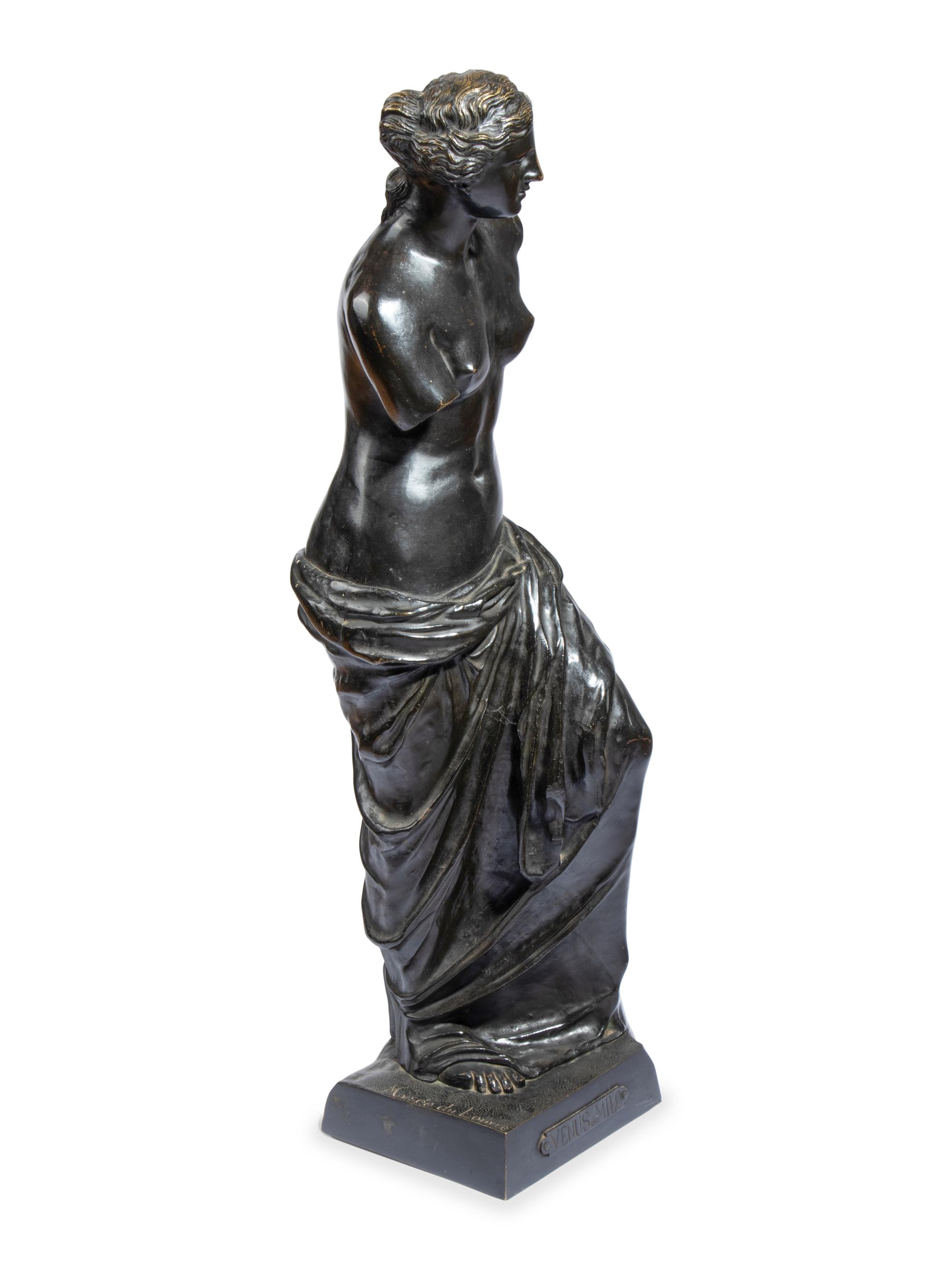 A Large Patinated Bronze Figure of Venus de Milo