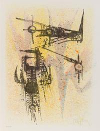 Various Artists, (American, 20th century), Flight, 1971 (the complete set of eleven lithographs and one screenprint in colors (each sig