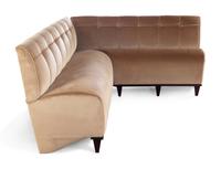 A Custom Silk and Mohair-Upholstered Corner Banquette