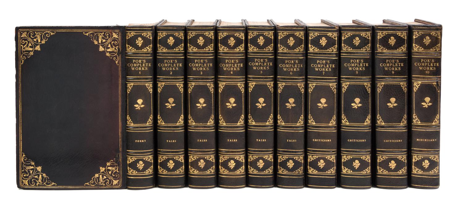POE, Edgar Allan (1809-1849). Works. New York: G.P. Putnams Sons, 1902. 10 volumes, morocco extra.