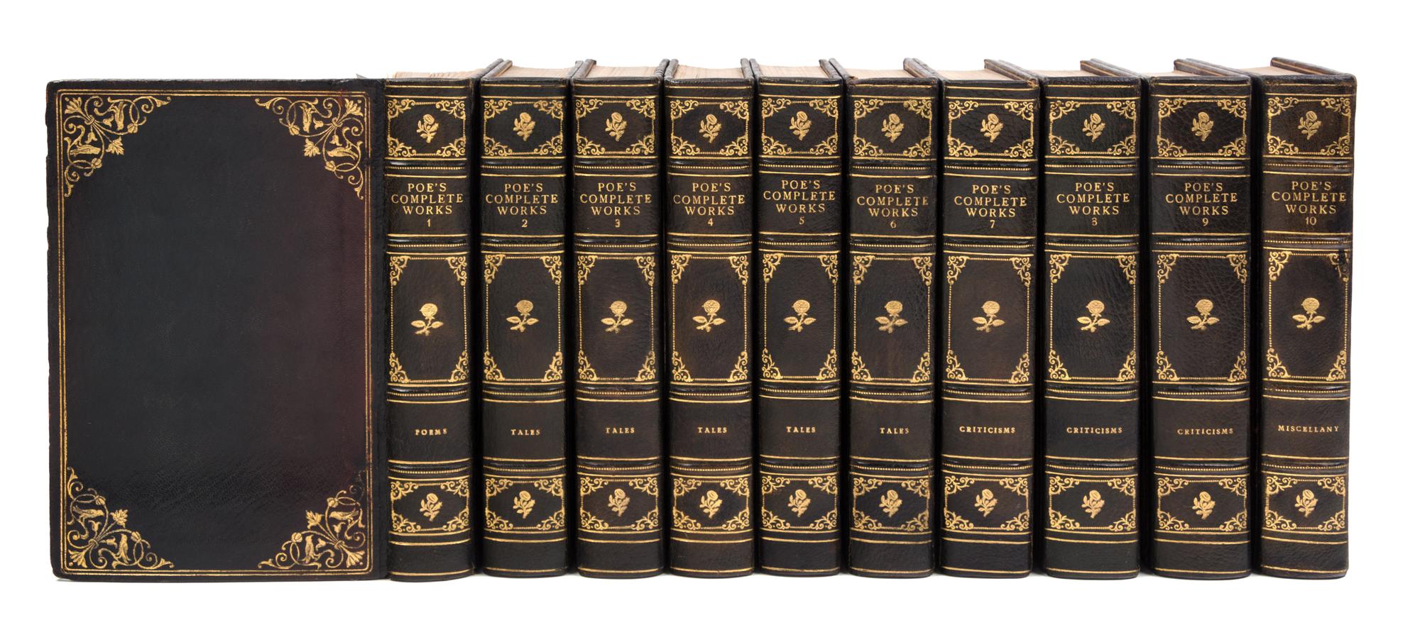 POE, Edgar Allan (1809-1849). Works. New York: G.P. Putnams Sons, 1902. 10 volumes, morocco extra.