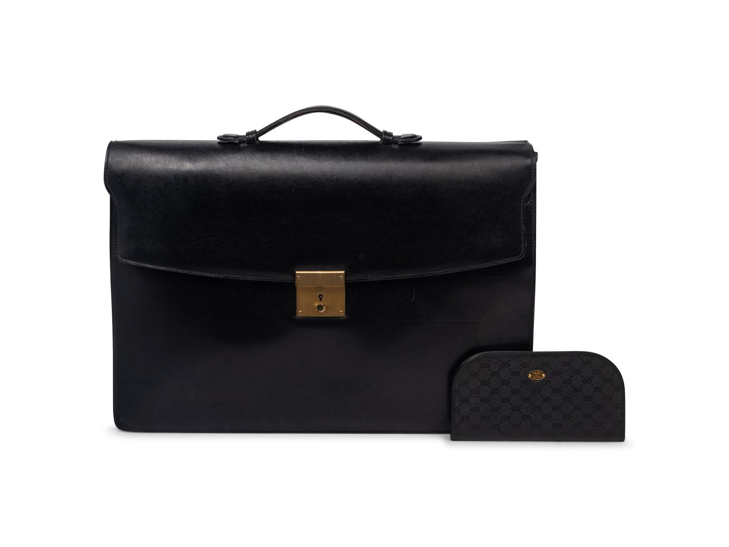 Gucci Leather Briefcase and Pouch