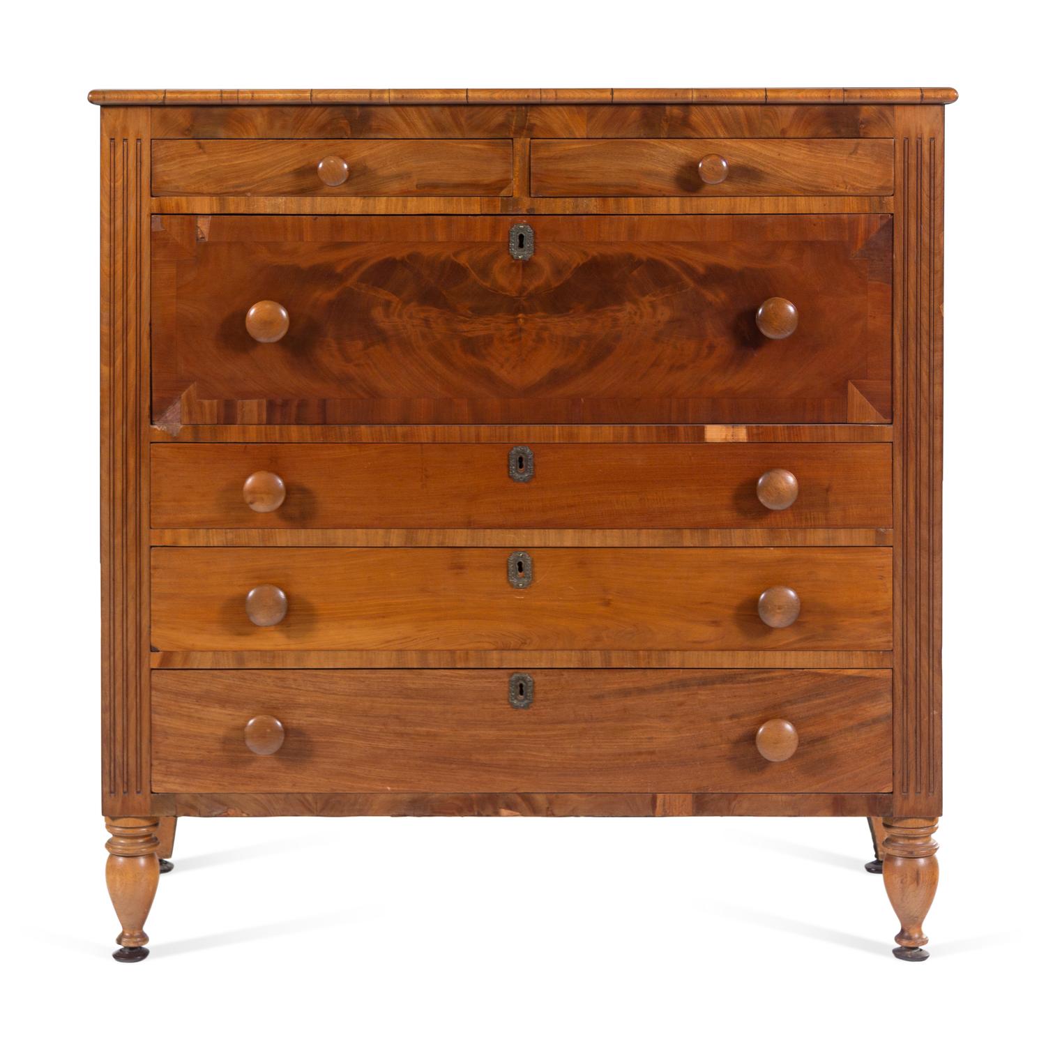 A Classical Mahogany and Maple Butler's Chest