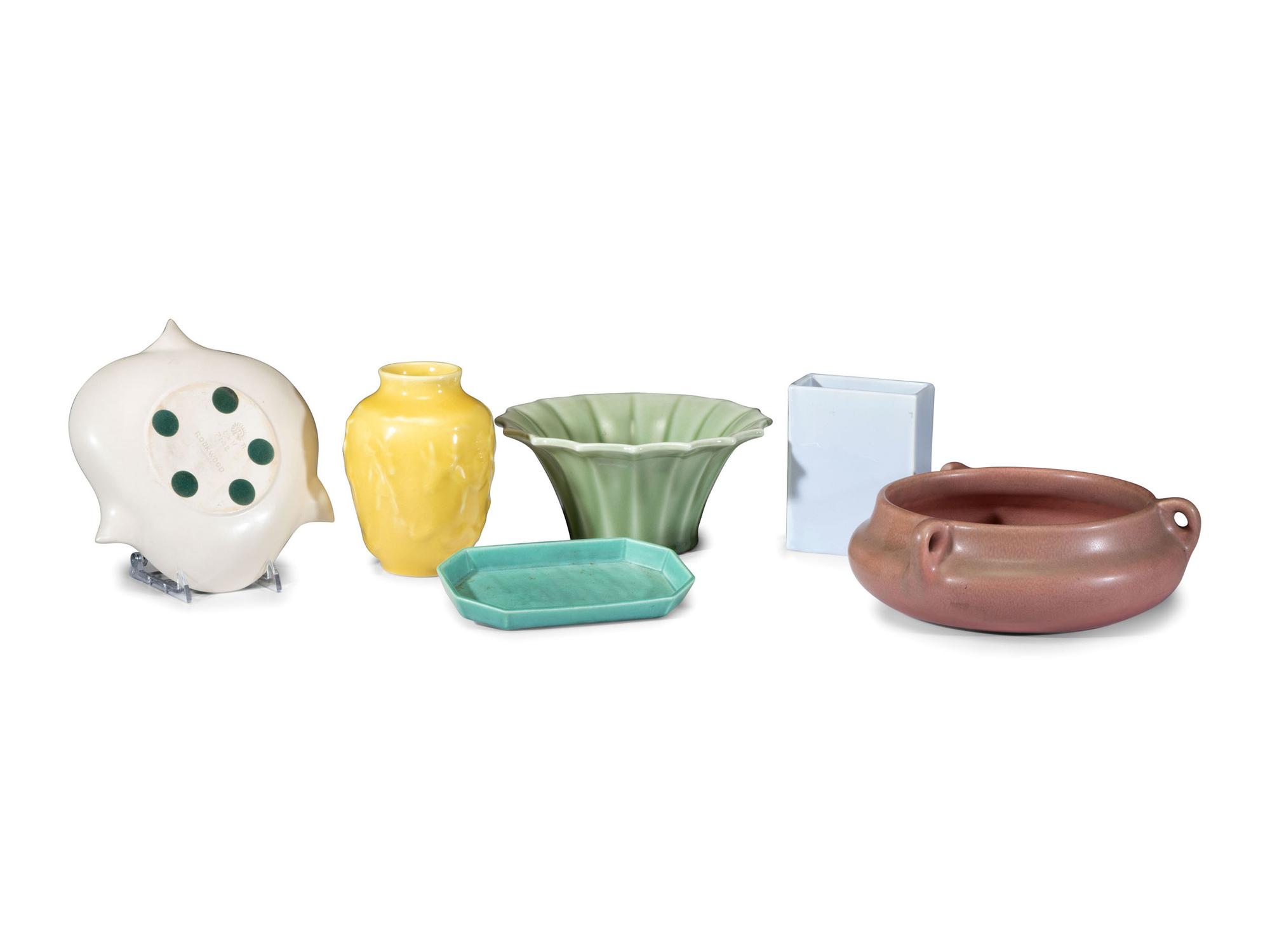 Six Rookwood Pottery Table Articles