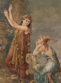 A Large Painted Canvas Panel