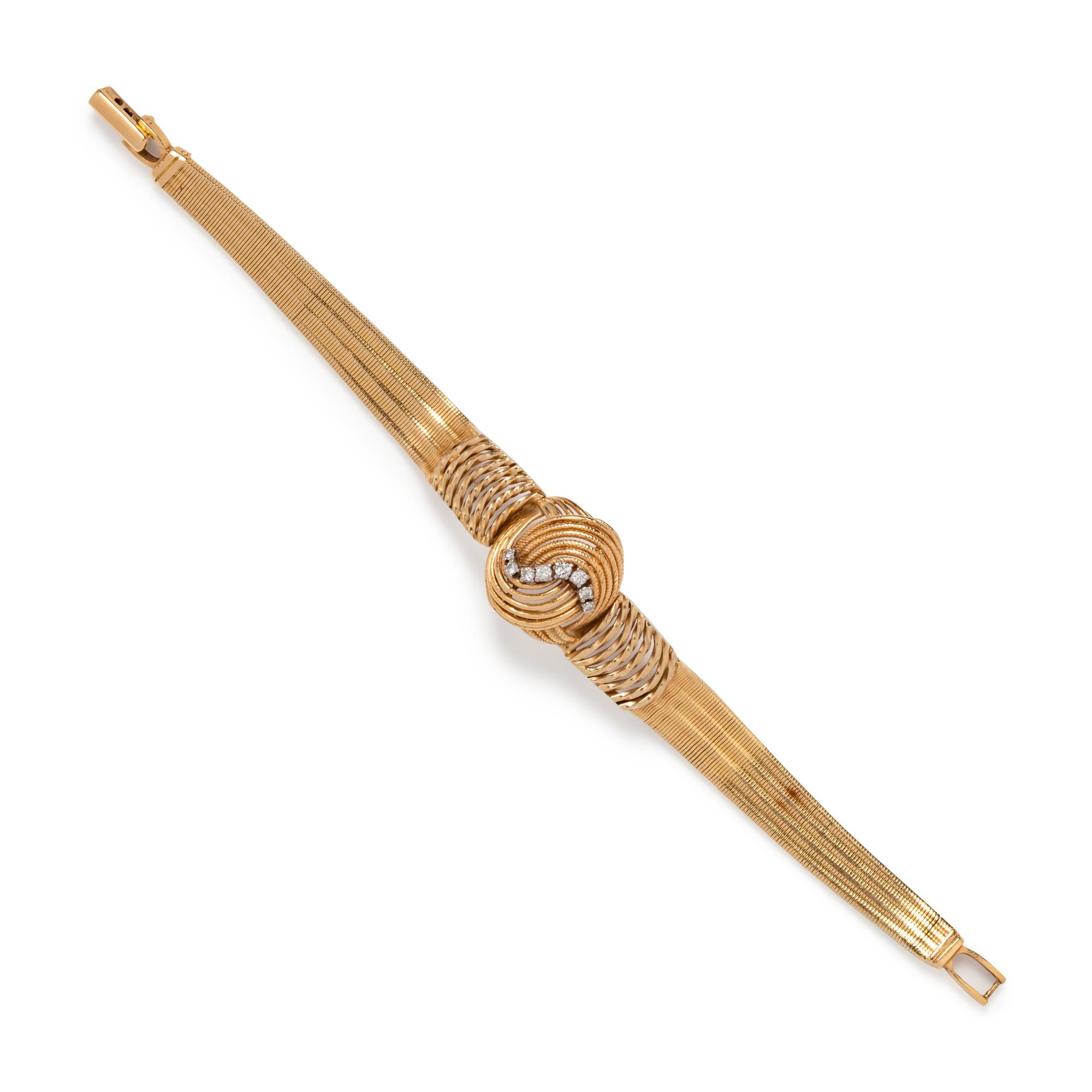 YELLOW GOLD AND DIAMOND BRACELET